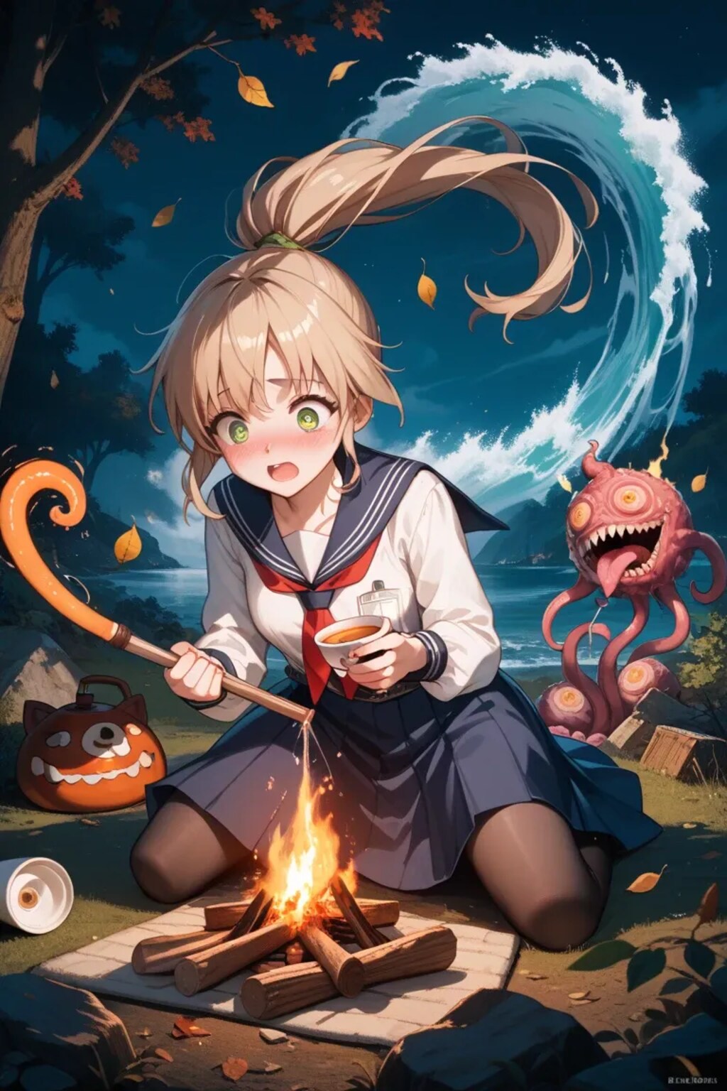 キャンプ女子(初心者)