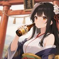 瓶ビールを飲むお行儀の悪いさくらちゃん 4枚目