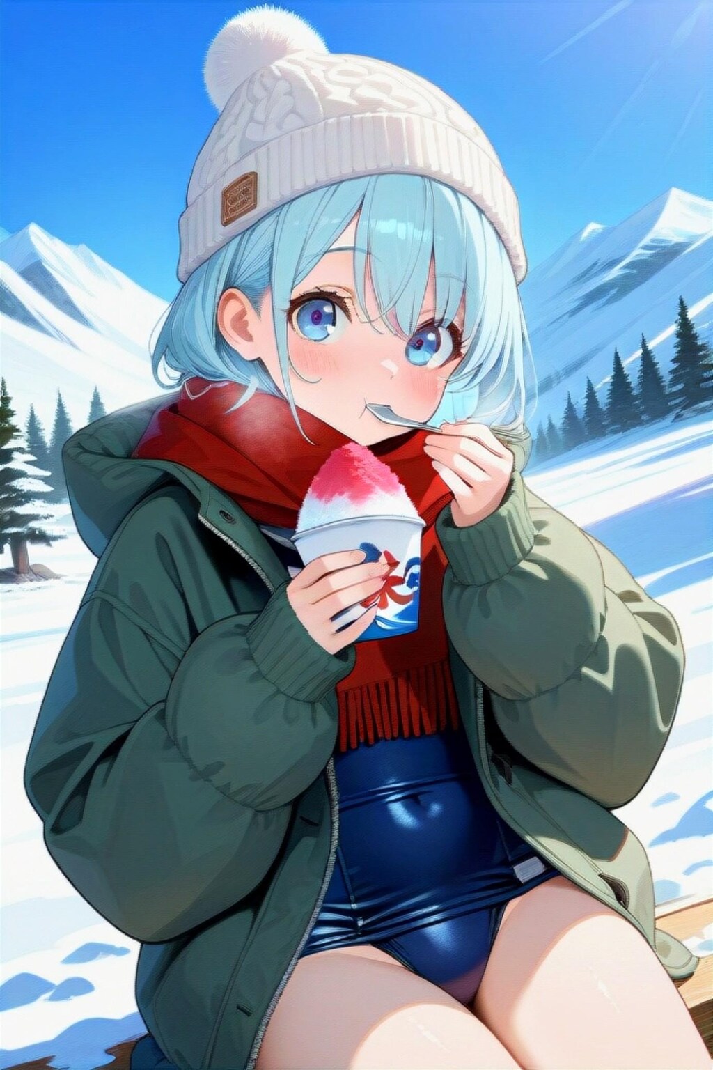 冬の青髪ちゃん