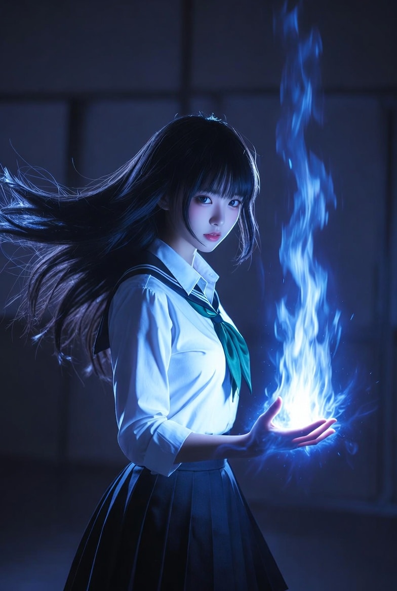 あんたも燃えてみる？(蒼) | の人気AIイラスト・グラビア