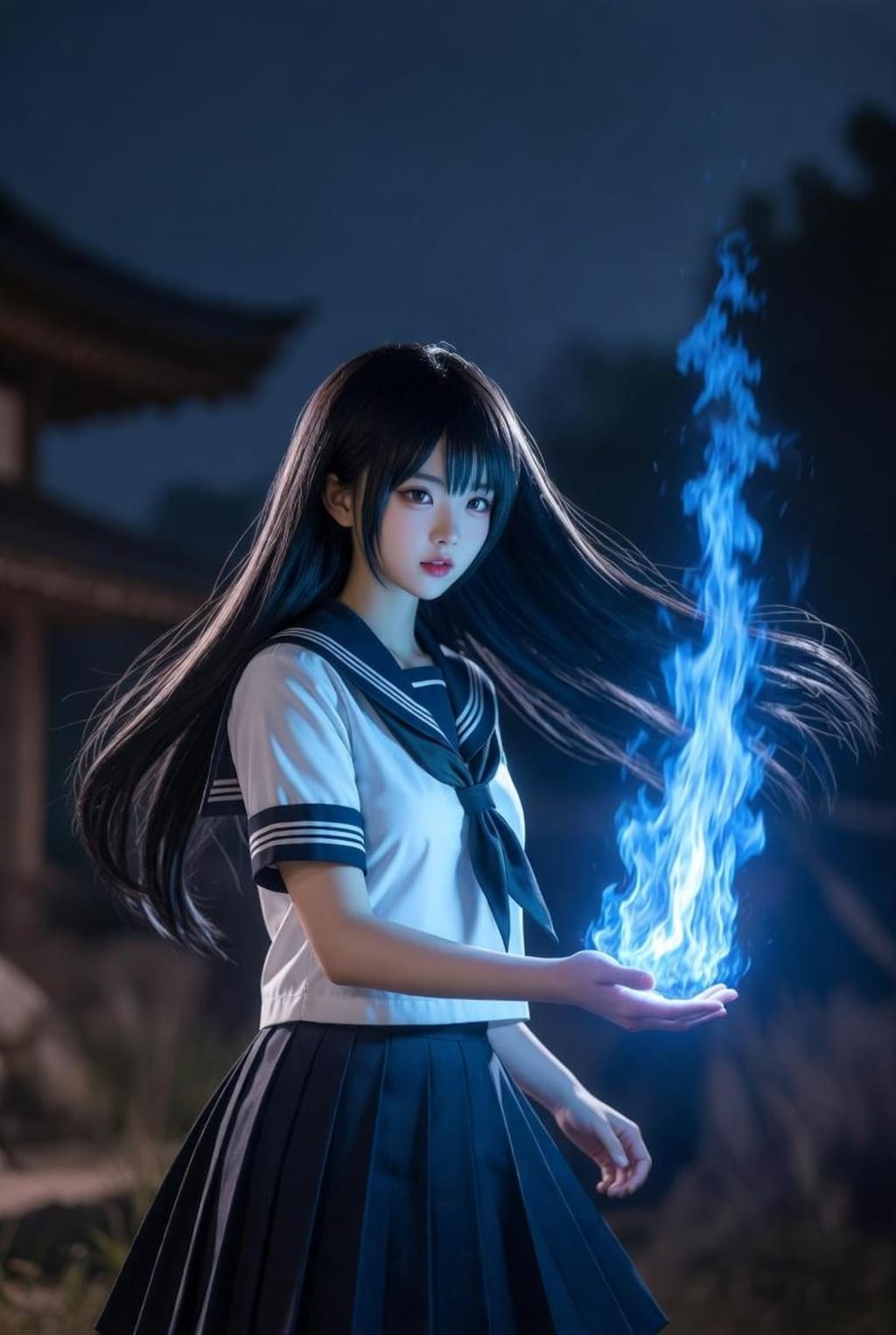 あんたも燃えてみる？(蒼)