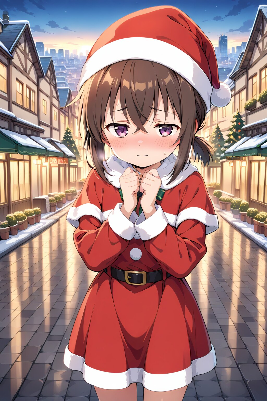 冬の街 7歳少女 | の人気AIイラスト・グラビア