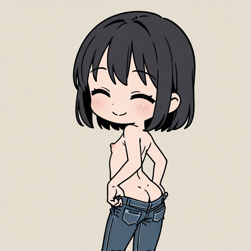 尻出しジーパンガール