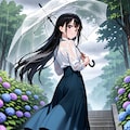 紫陽花の小径 3枚目