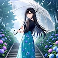 紫陽花の小径 2枚目