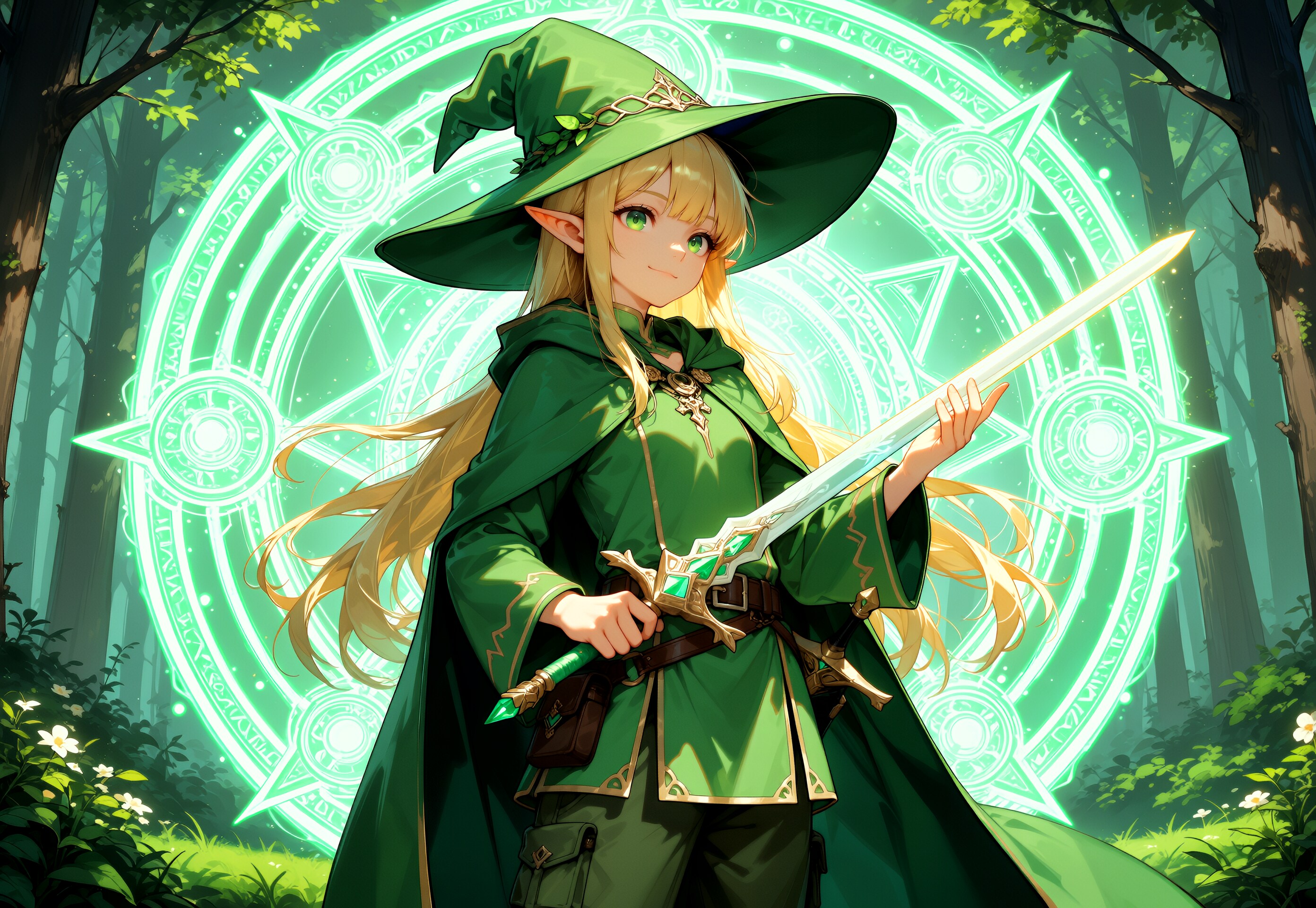 魔法剣とエルフ魔女さん