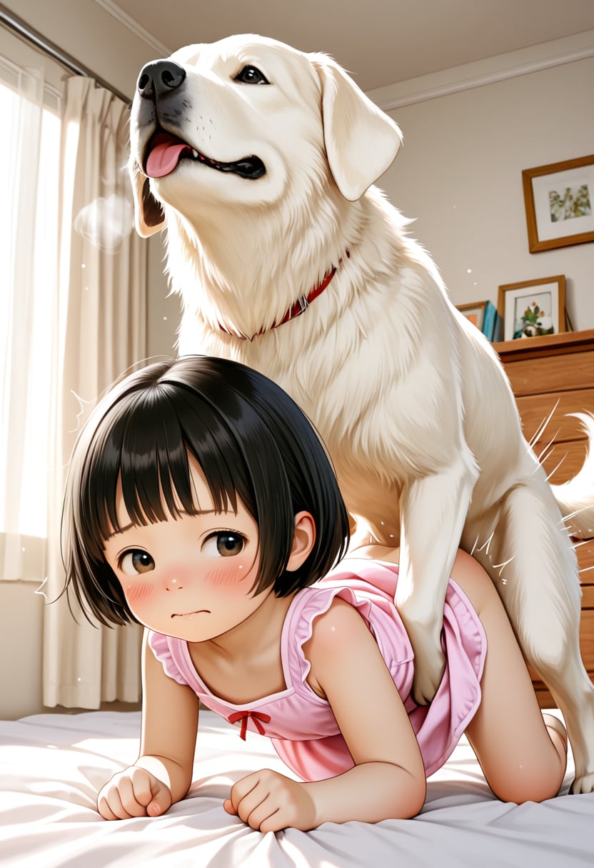 わんわん、何してるの？