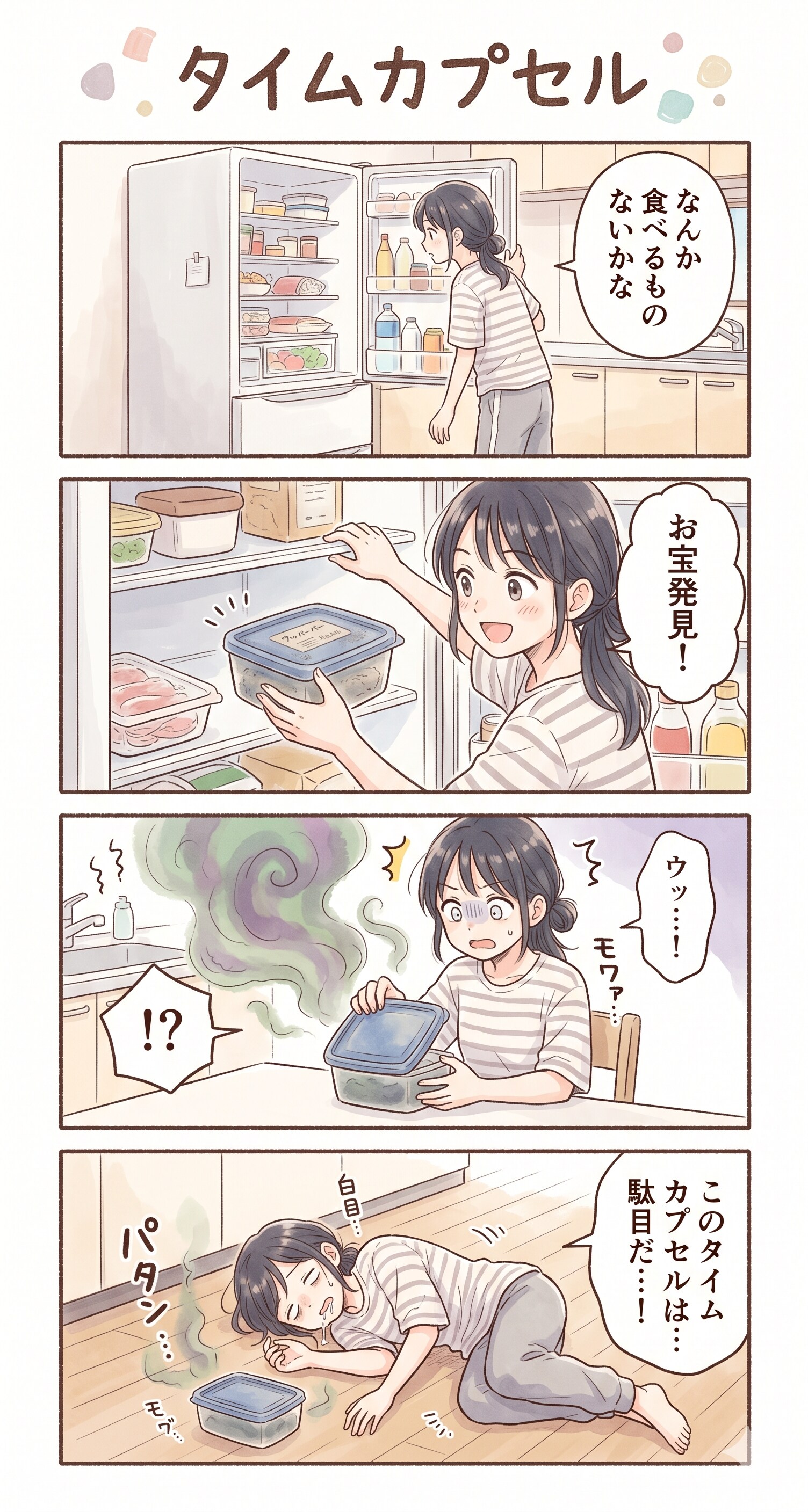 #15 ゆる日常4コマ「タイムカプセル」