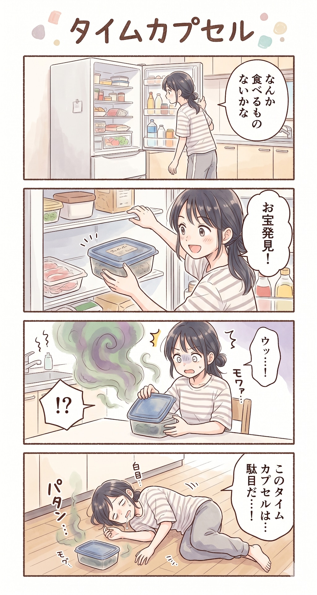 #15 ゆる日常4コマ「タイムカプセル」