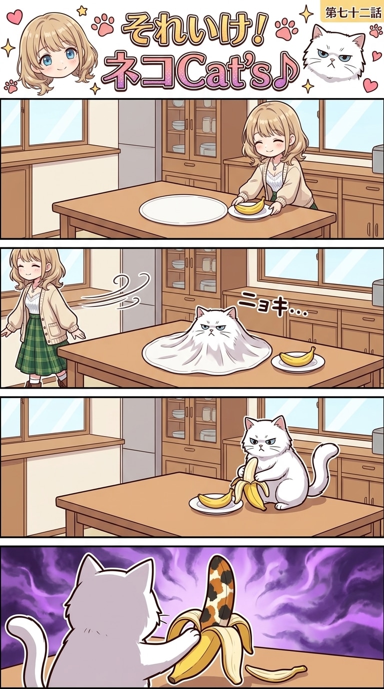 【72話】それいけ！ネコCat's♪(４コマ漫画) | の人気AIイラスト・グラビア
