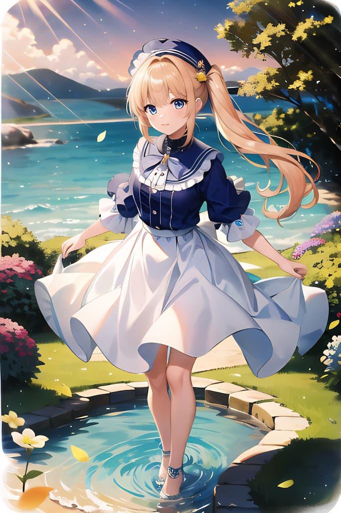 暑いと水の中を歩いてみたくなる