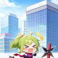 忍者の緑髪ちゃん 2枚目