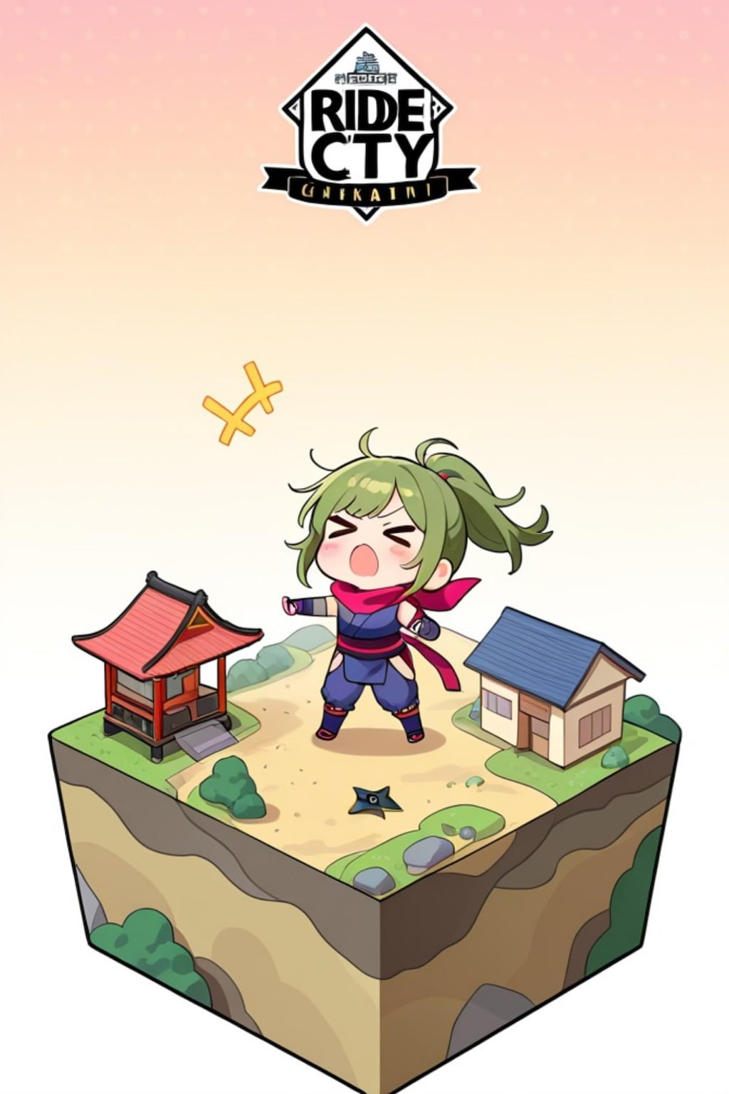 忍者の緑髪ちゃん