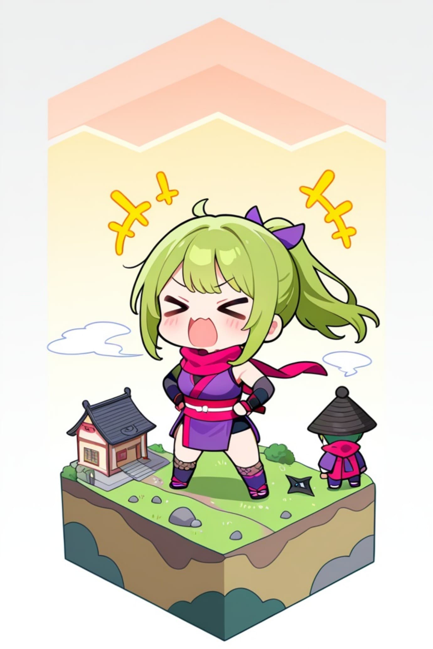 忍者の緑髪ちゃん