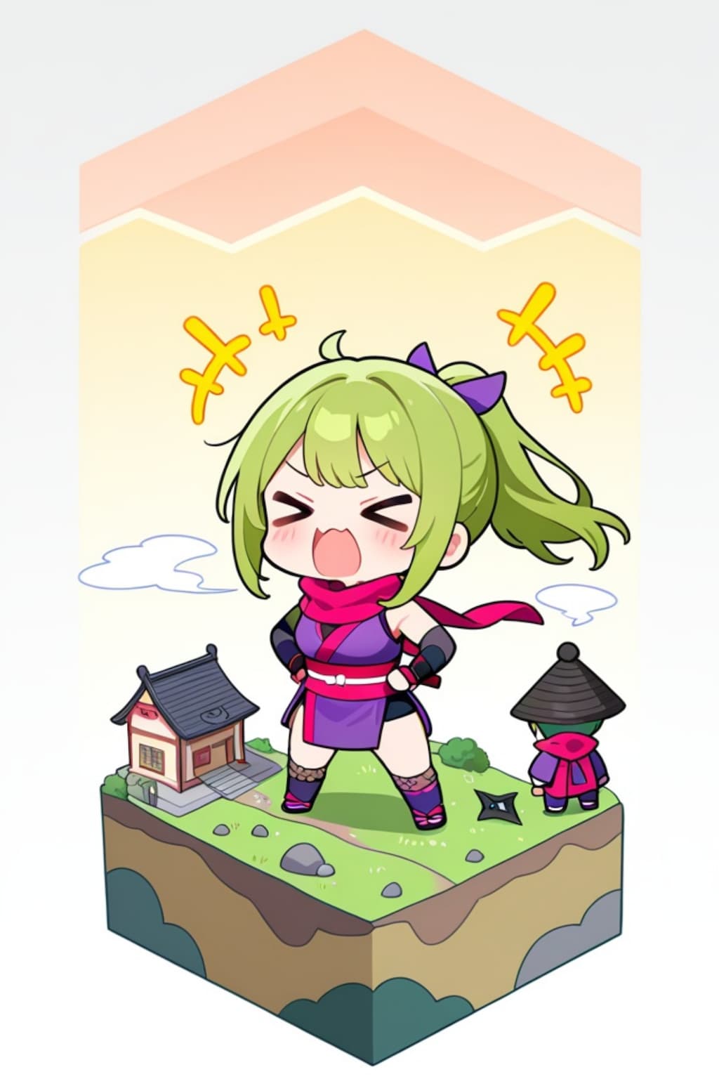 忍者の緑髪ちゃん