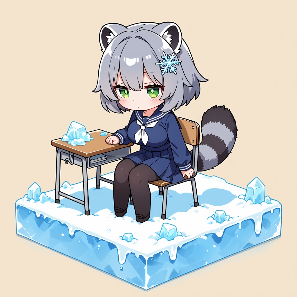 ちびユキタヌキちゃん【氷立高校】