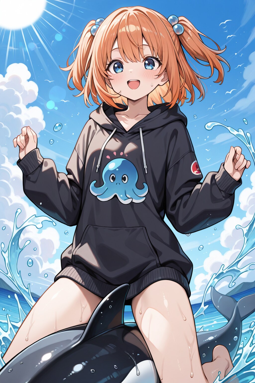 めんちゃん シャチに乗る | の人気AIイラスト・グラビア