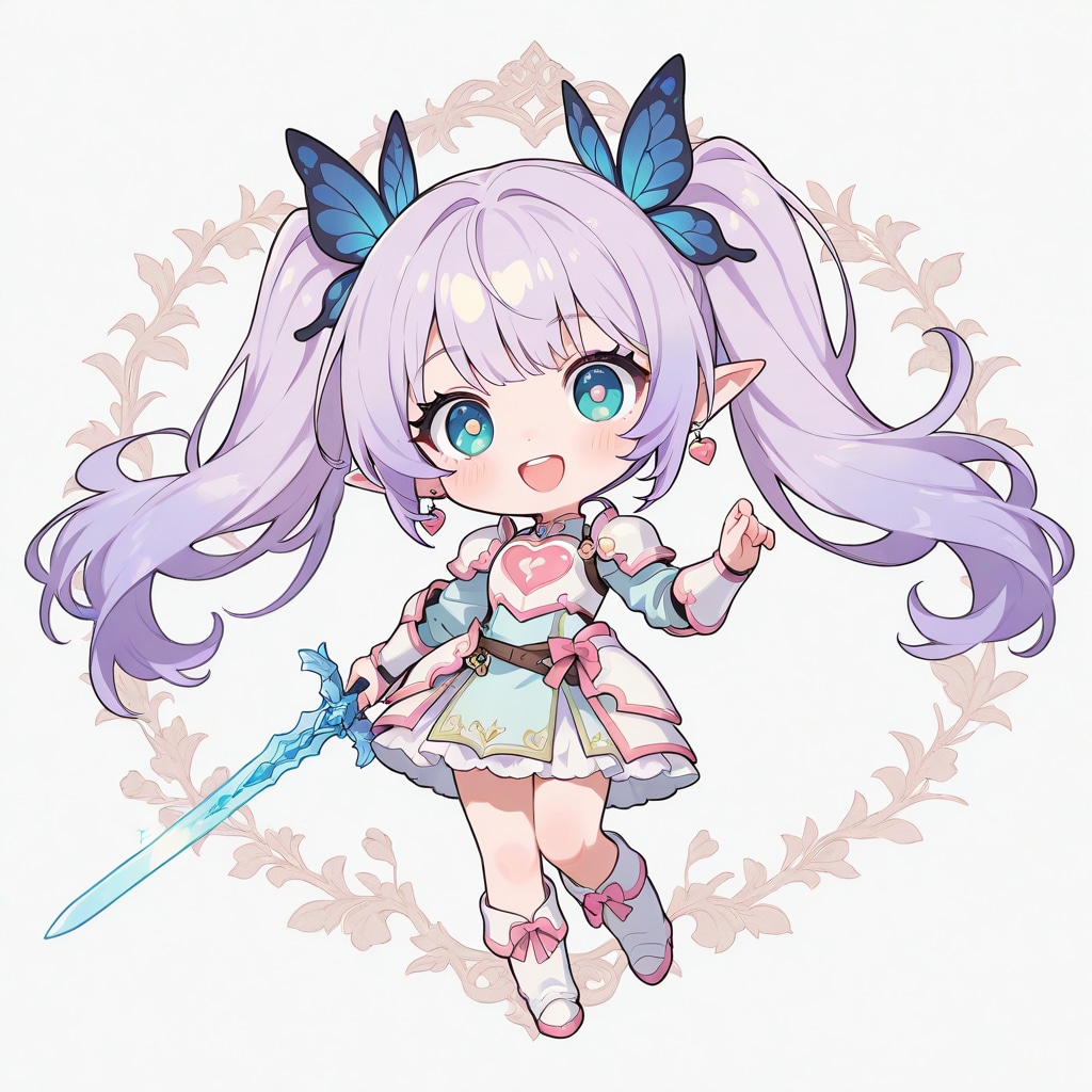 ヨソの娘、すみれちゃん【twintails, chibi,使用】 | の人気AIイラスト・グラビア