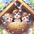 ツバメの雛ちゃんたち 4枚目