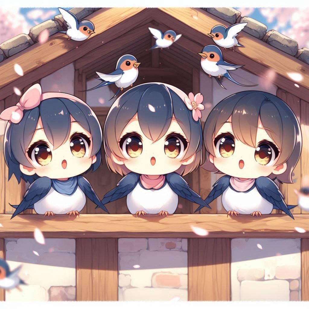 ツバメの雛ちゃんたち