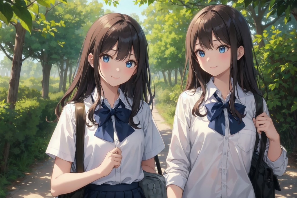 朝の通学路(生成機能テスト)