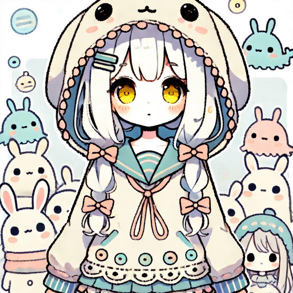 白髪の可愛い女の子【171】