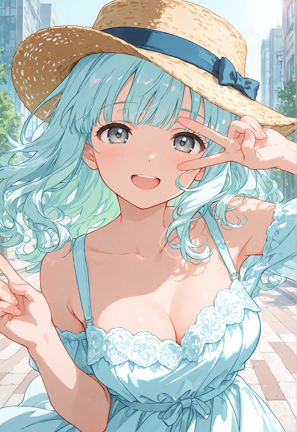 オリキャラ　青髪ちゃん