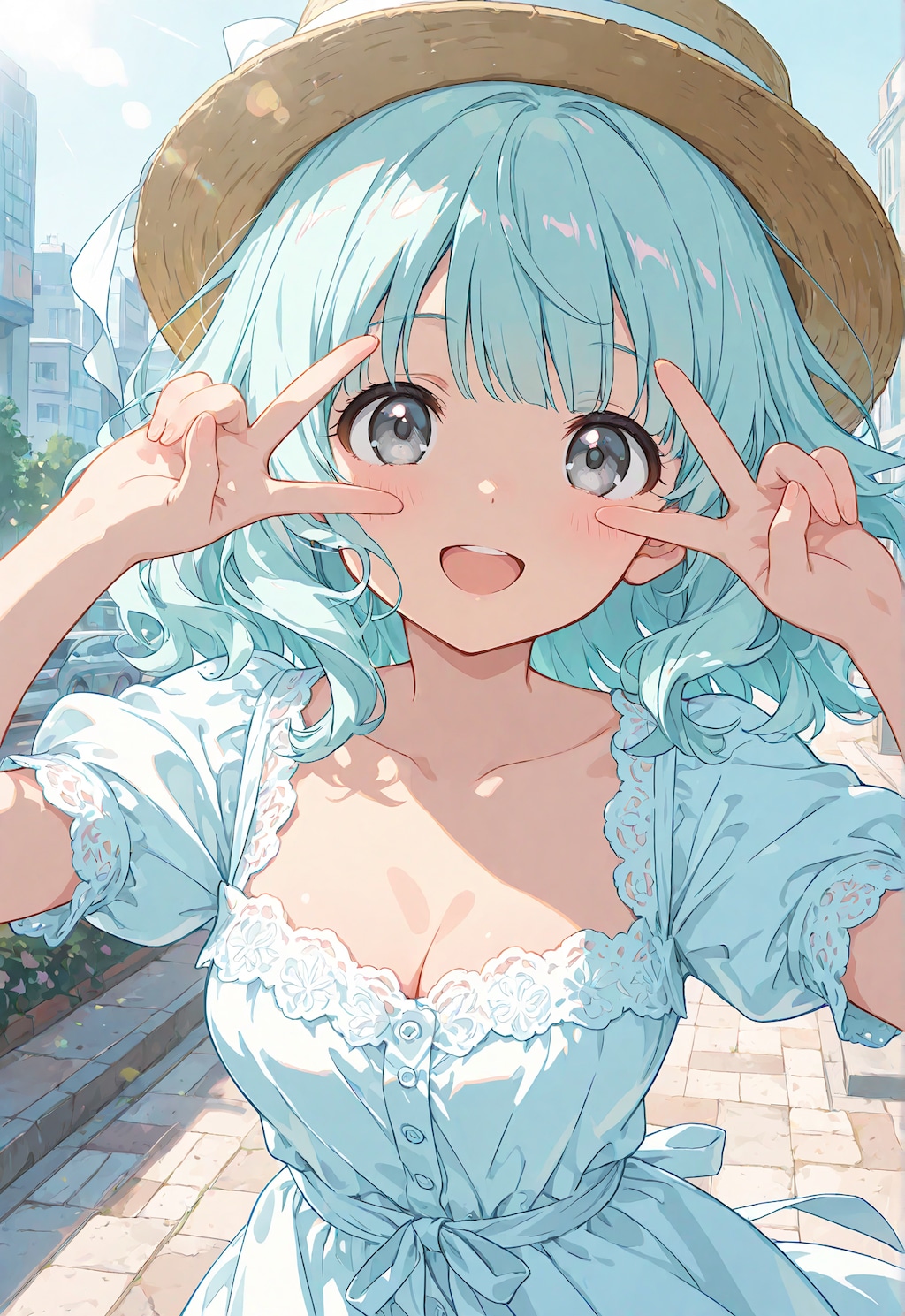 オリキャラ　青髪ちゃん