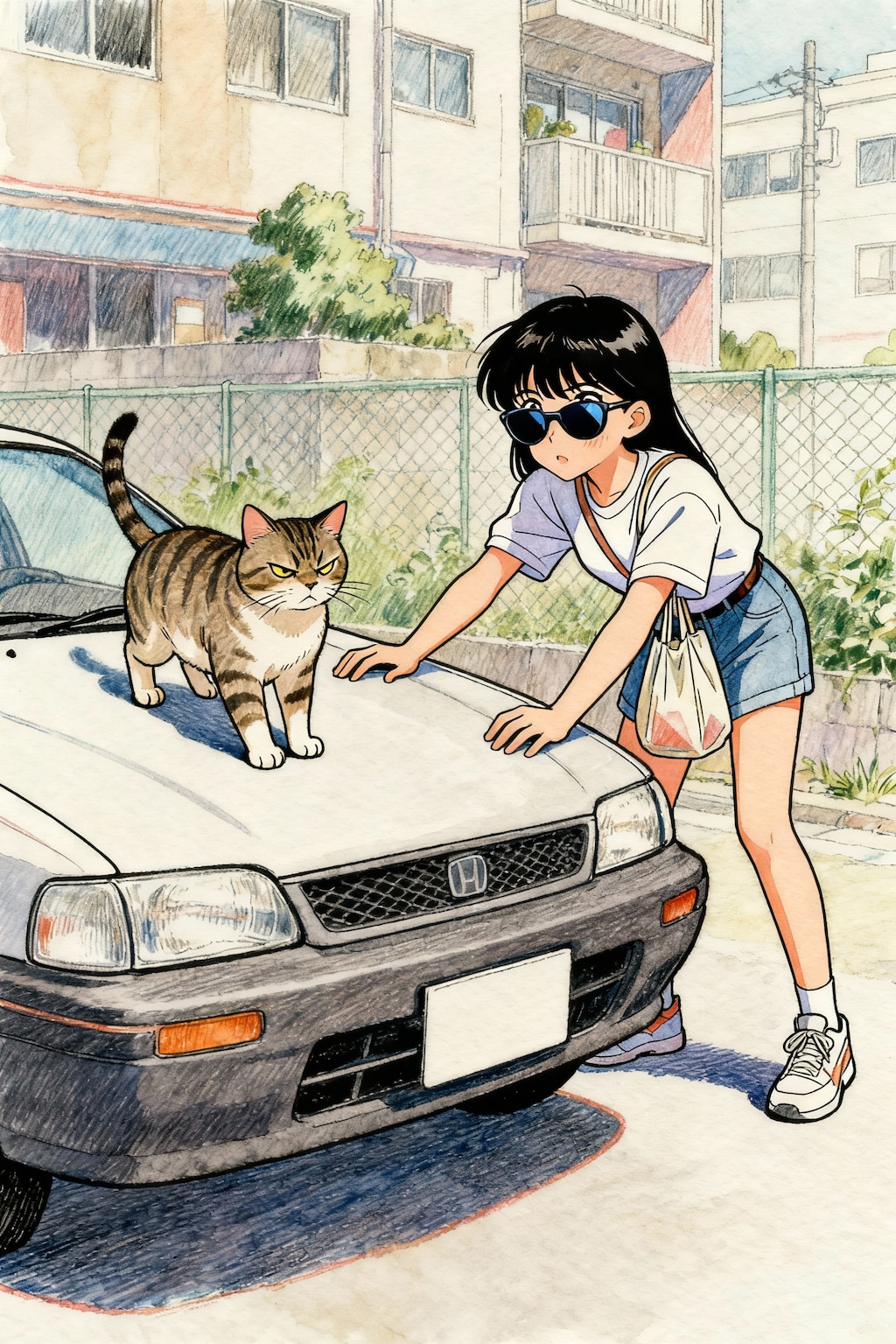 Seedream. ボンネットに猫がのってた夏の日