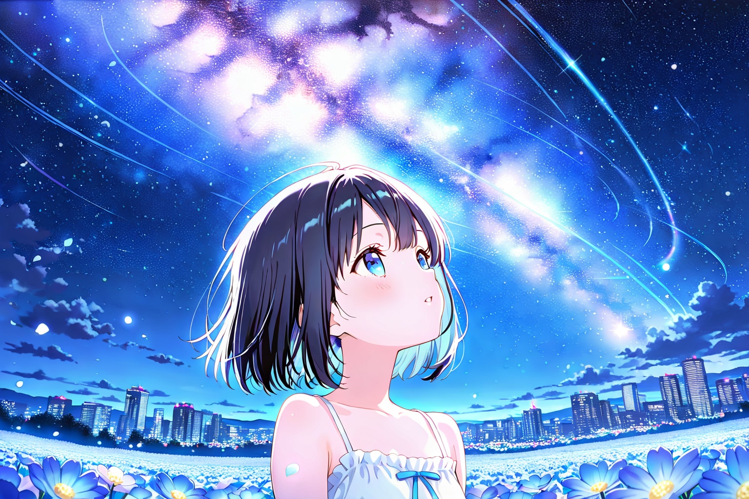 夜の花畑(HAPPY)(14) | の人気AIイラスト・グラビア