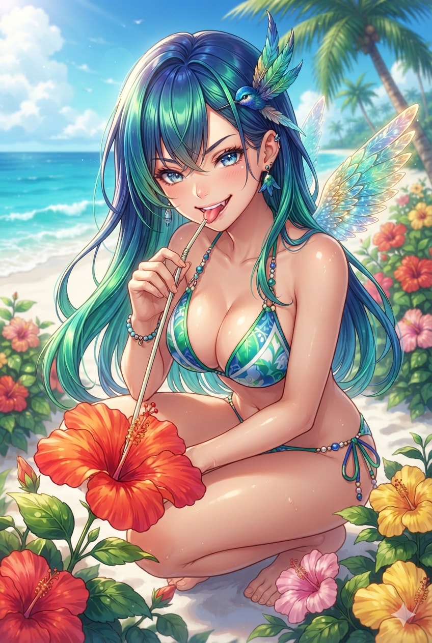 ハチドリ擬人化