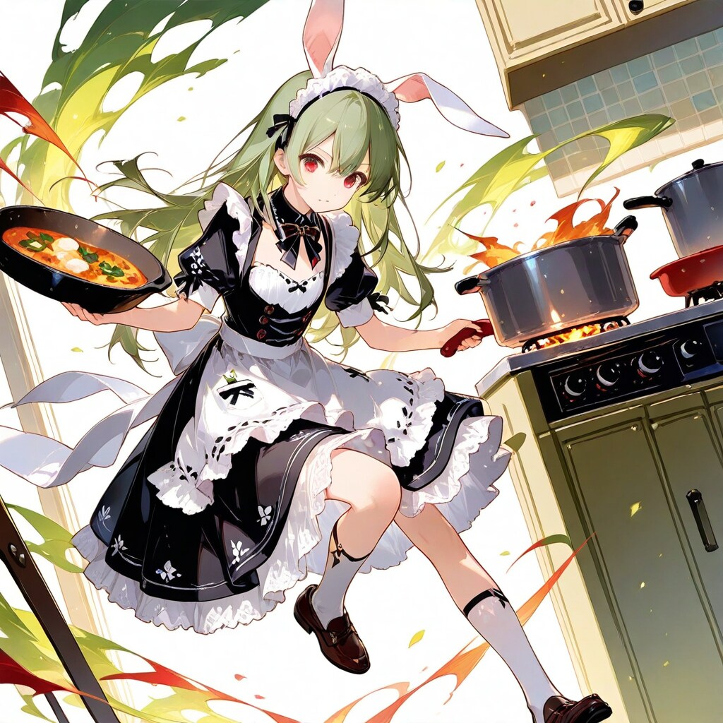 うさ耳のメイド（没作品） | の人気AIイラスト・グラビア