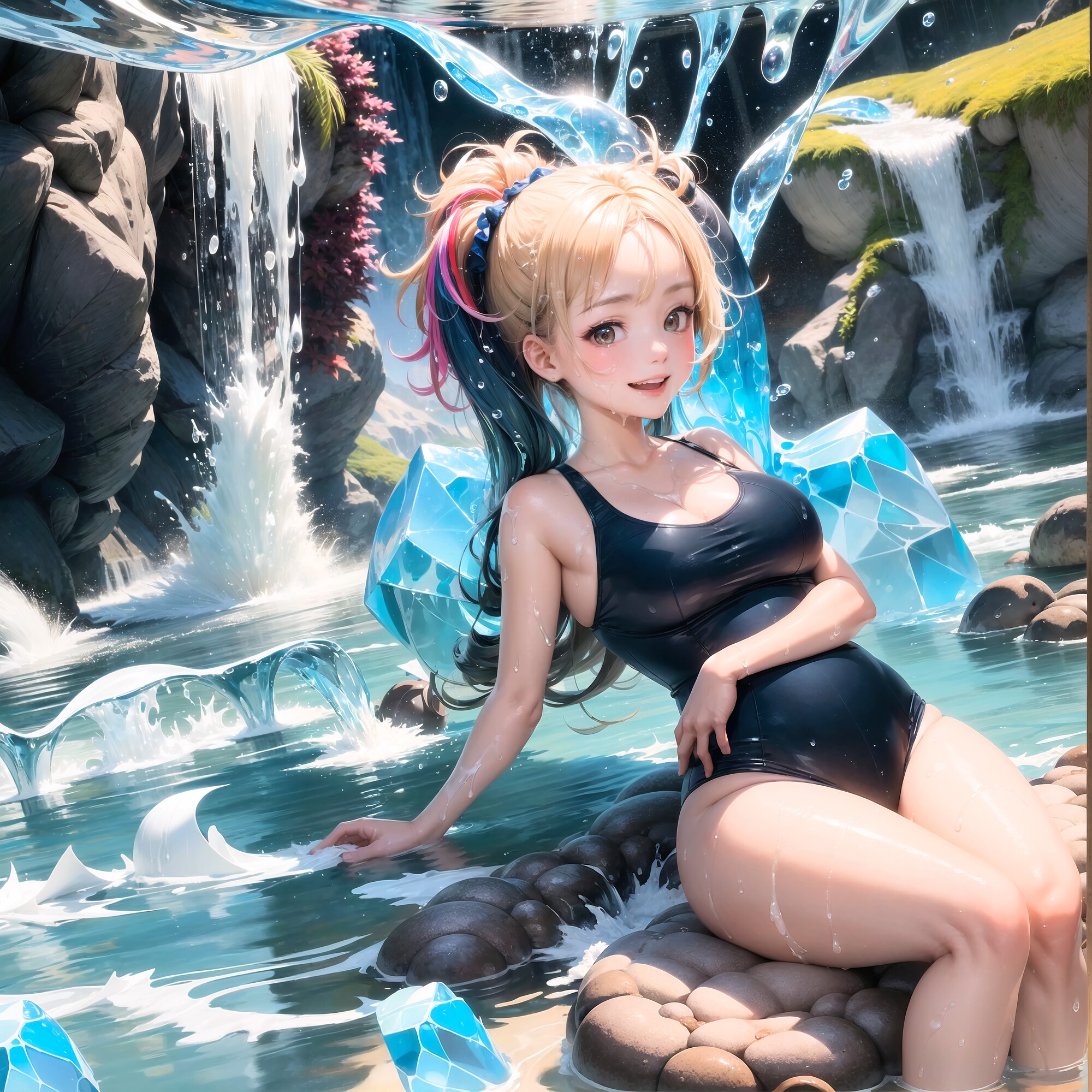 秘境の水遊び