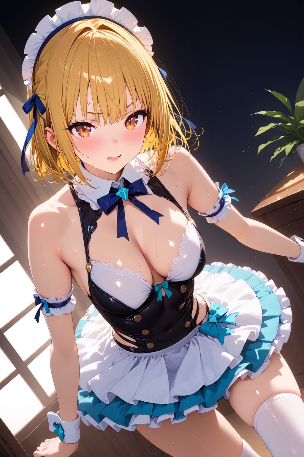 私が優しいメイドさんに見える～？　(笑)