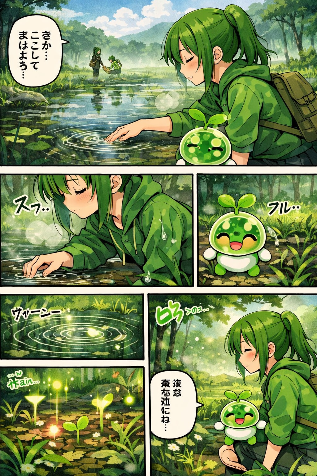 緑ぽにちゃんの湿原散策
