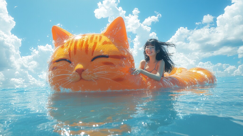 夏だ！　海だ！　猫だー！
