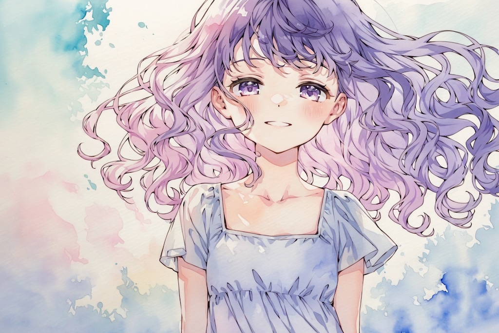 水彩少女