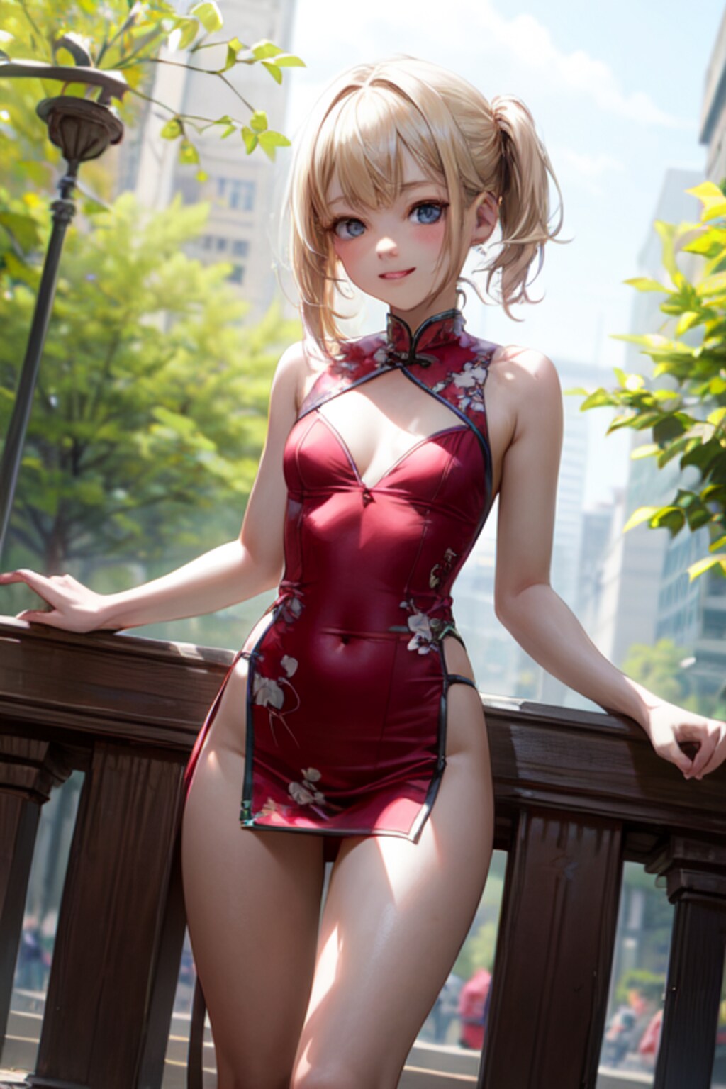 チャイナドレスでお出かけ