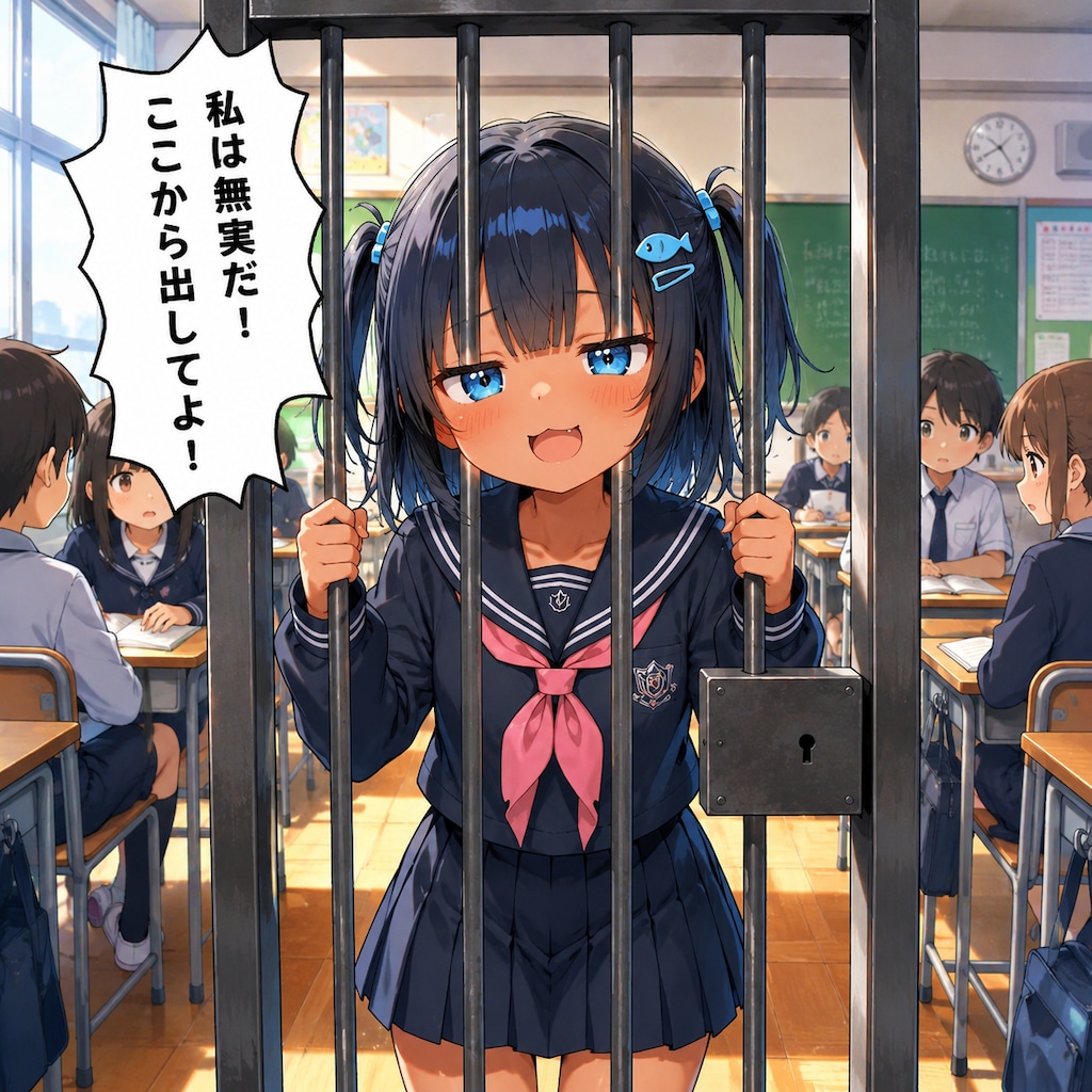 無実を主張する囚われこなつちゃん