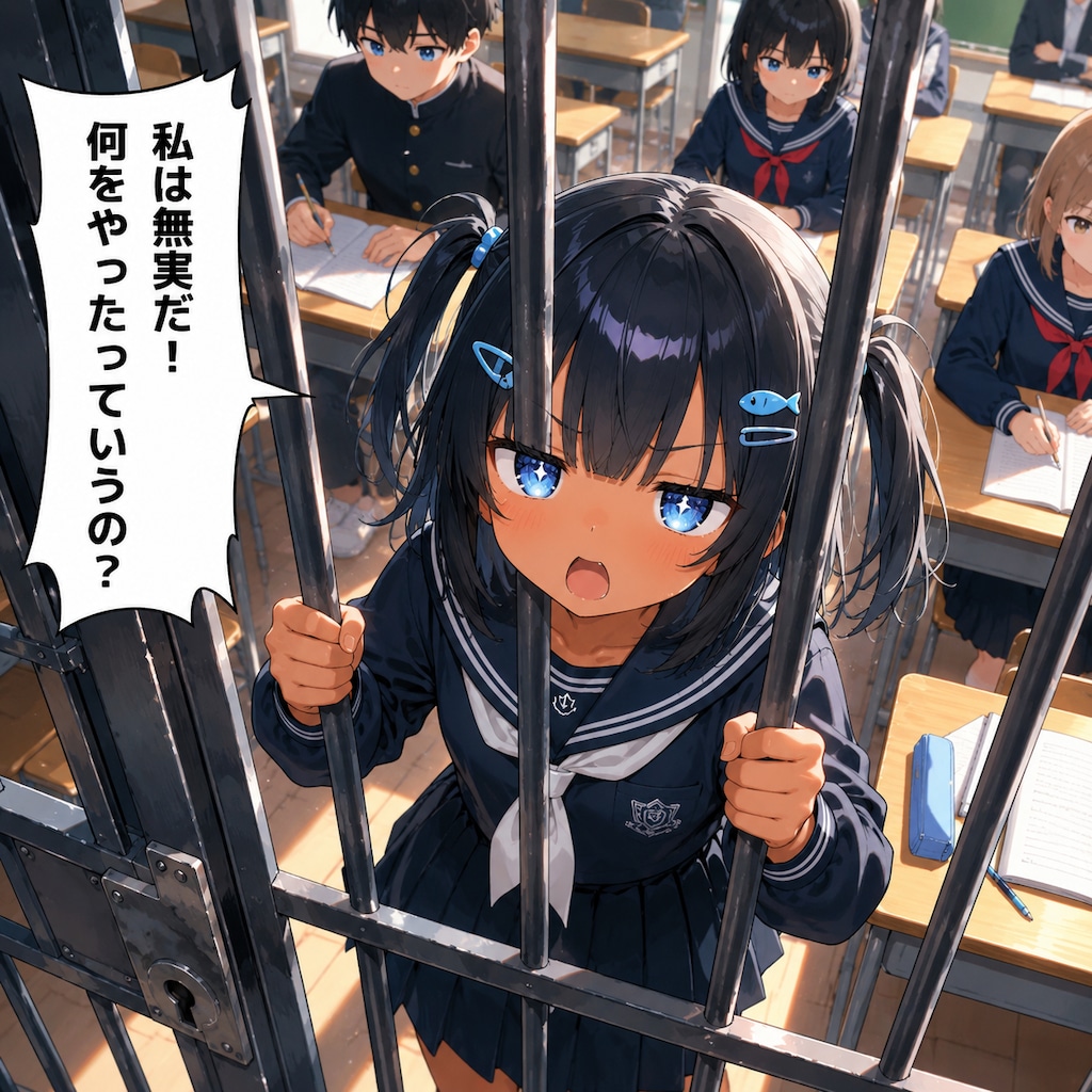 無実を主張する囚われこなつちゃん