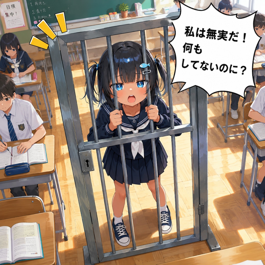 無実を主張する囚われこなつちゃん