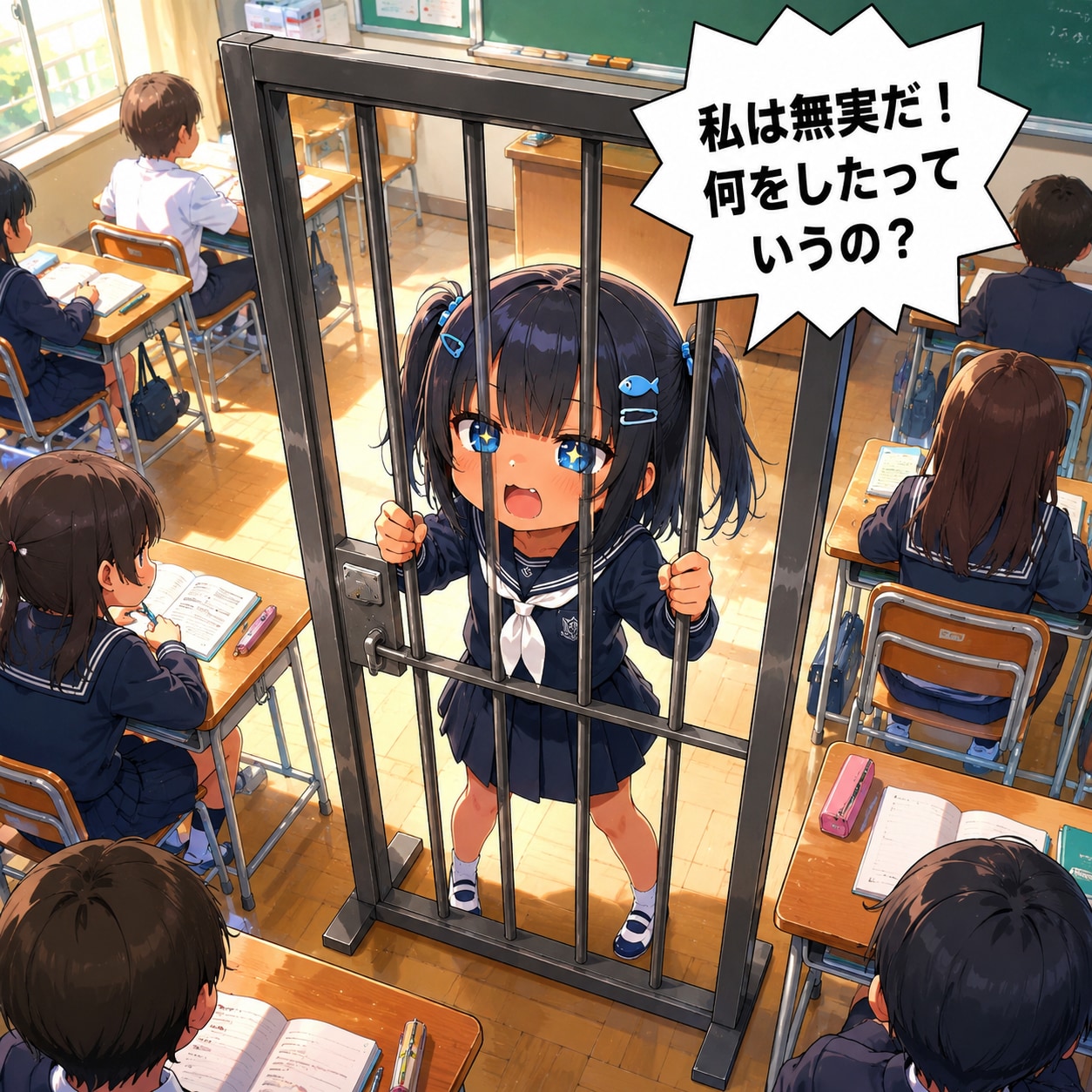 無実を主張する囚われこなつちゃん