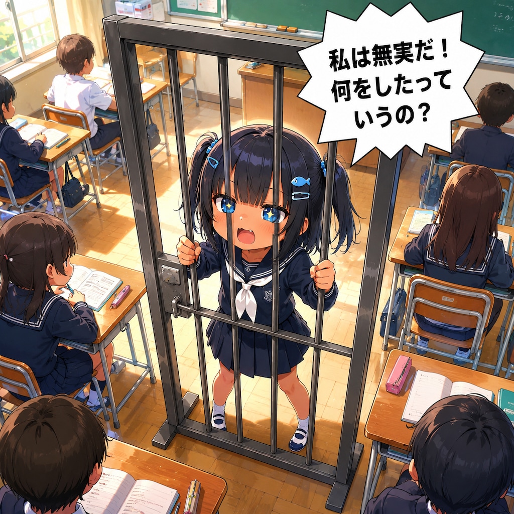無実を主張する囚われこなつちゃん