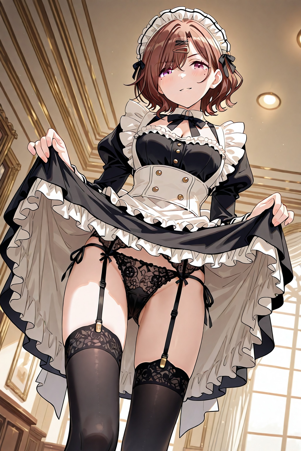 今日は黒いレースパンティーをお礼にしたわ。