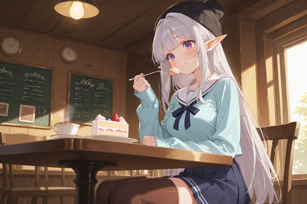 スイーツですよ、エルフさん。