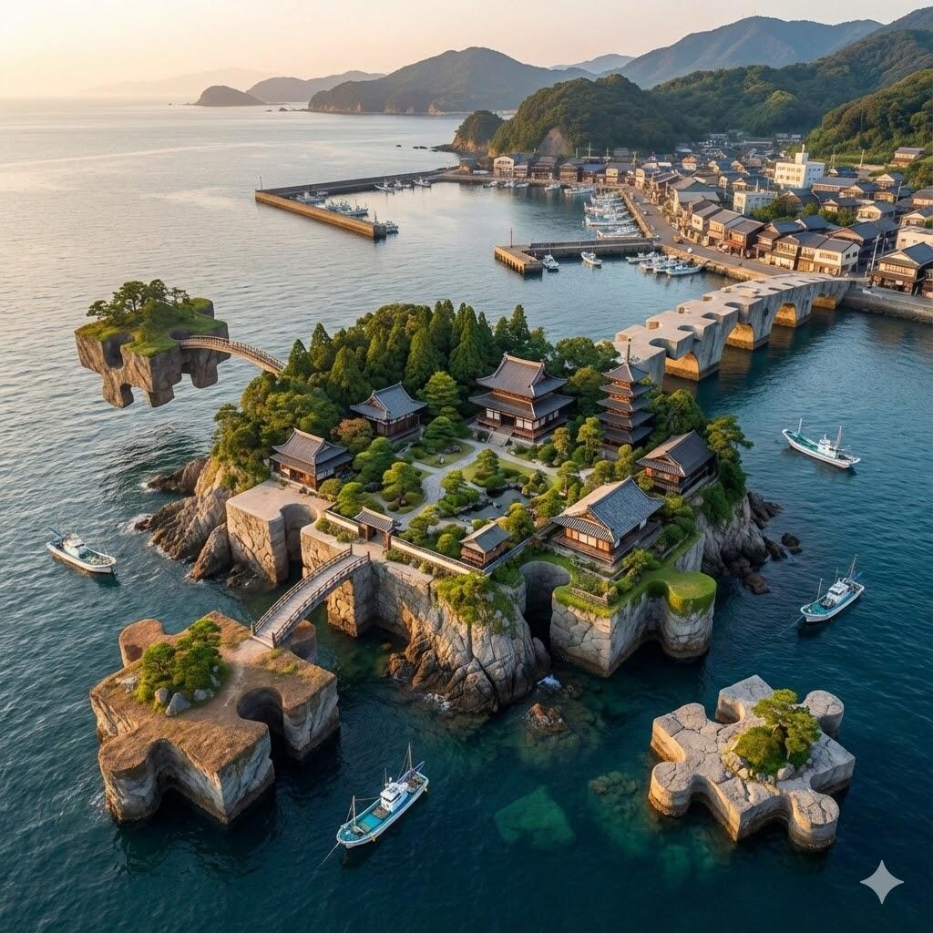 ジグソーパズル状の島