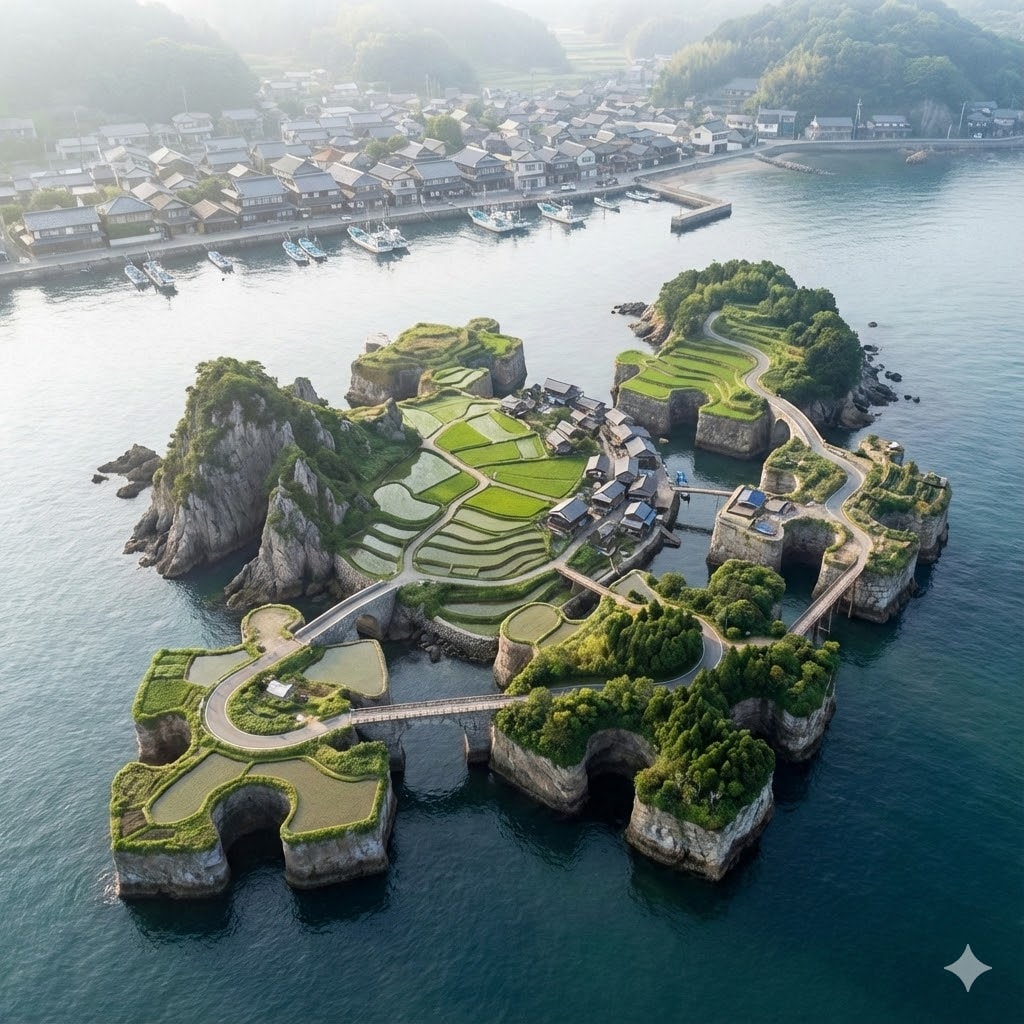 ジグソーパズル状の島