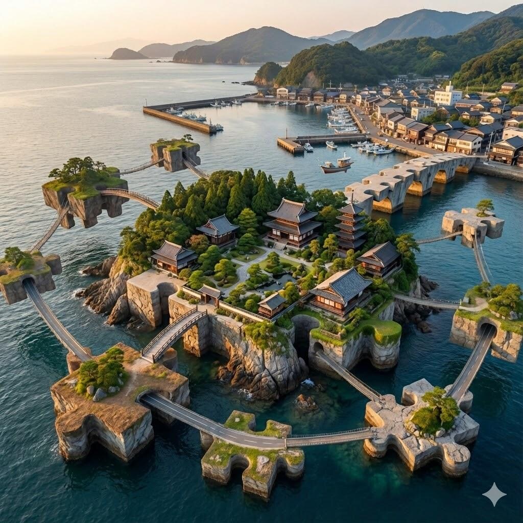 ジグソーパズル状の島