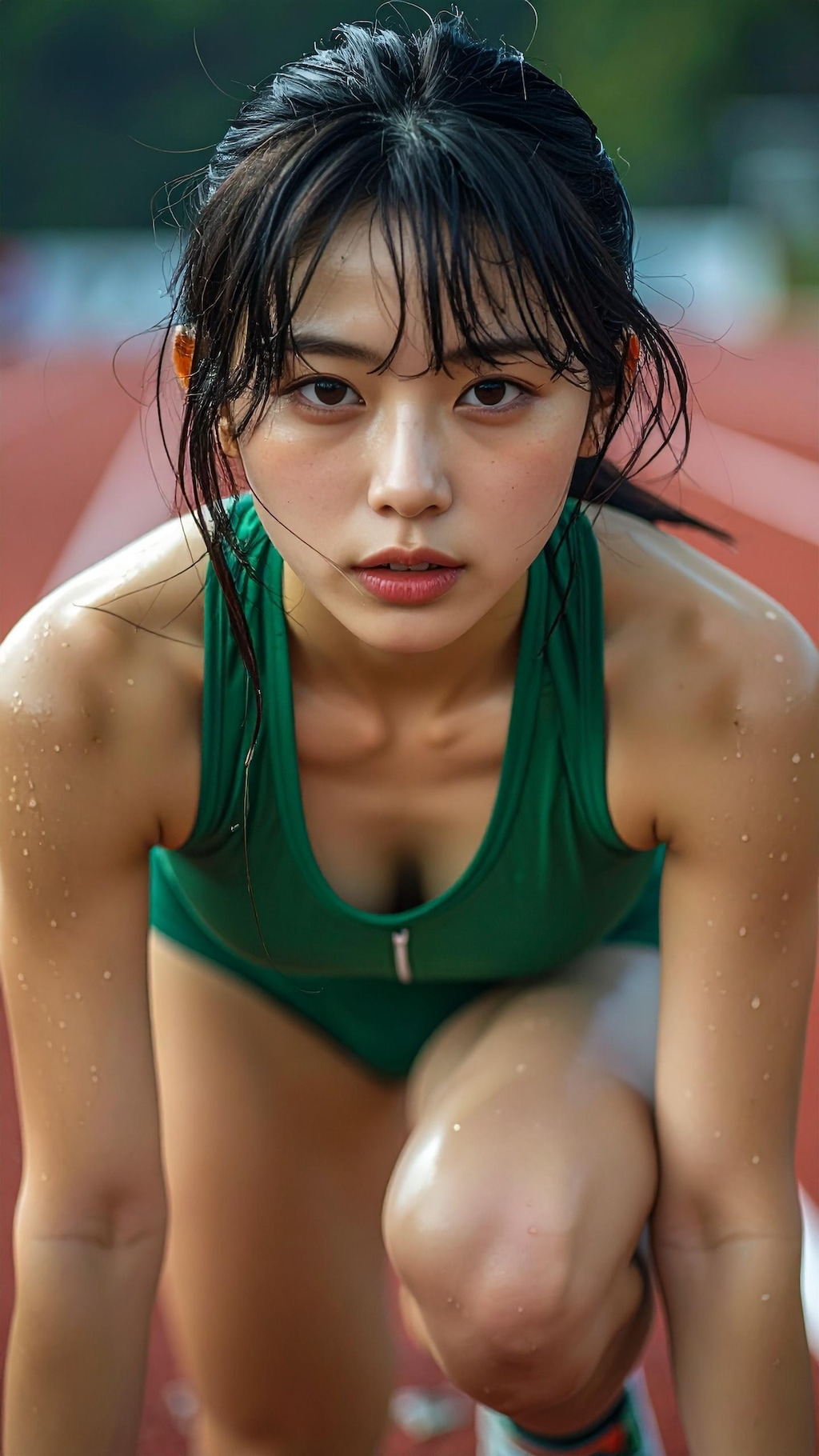 競技に挑む背中