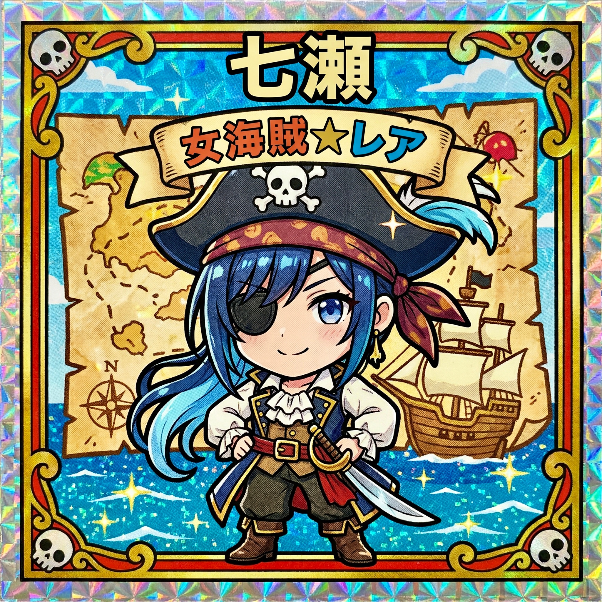 34　女海賊七瀬（ちちぷいシール」 | の人気AIイラスト・グラビア